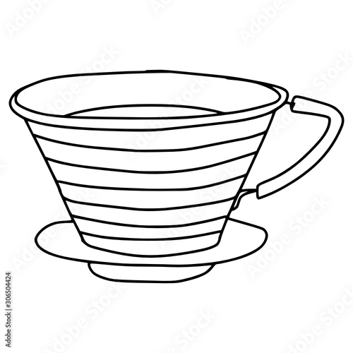 kalita wave coffee doodle line vector photo