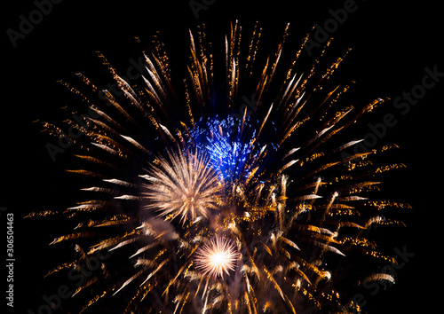 Fireworks, Aste Nagusia (English: Great Week) the main festival of Bilbao, Bizkaia, Basque Country, Spain, Europe photo