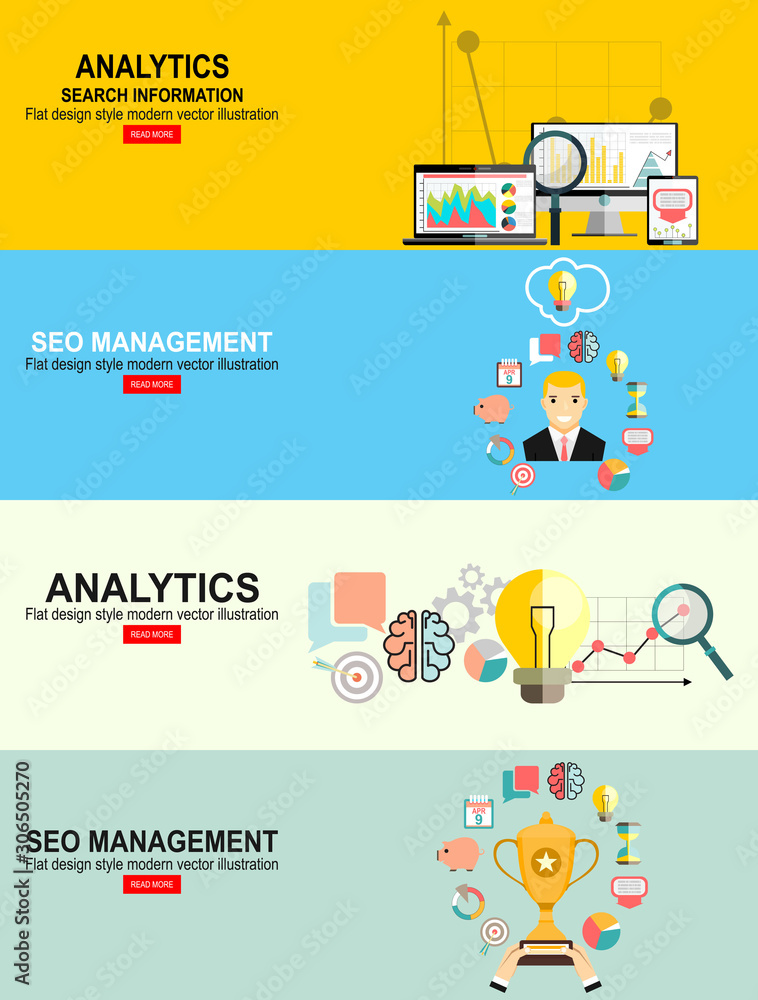 Flat illustration web analytics design , SEO optimization Flat illustration web analytics design , SEO optimization