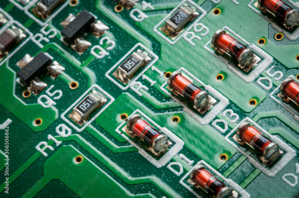 Electronic computer circuit board details Electronic computer circuit board details