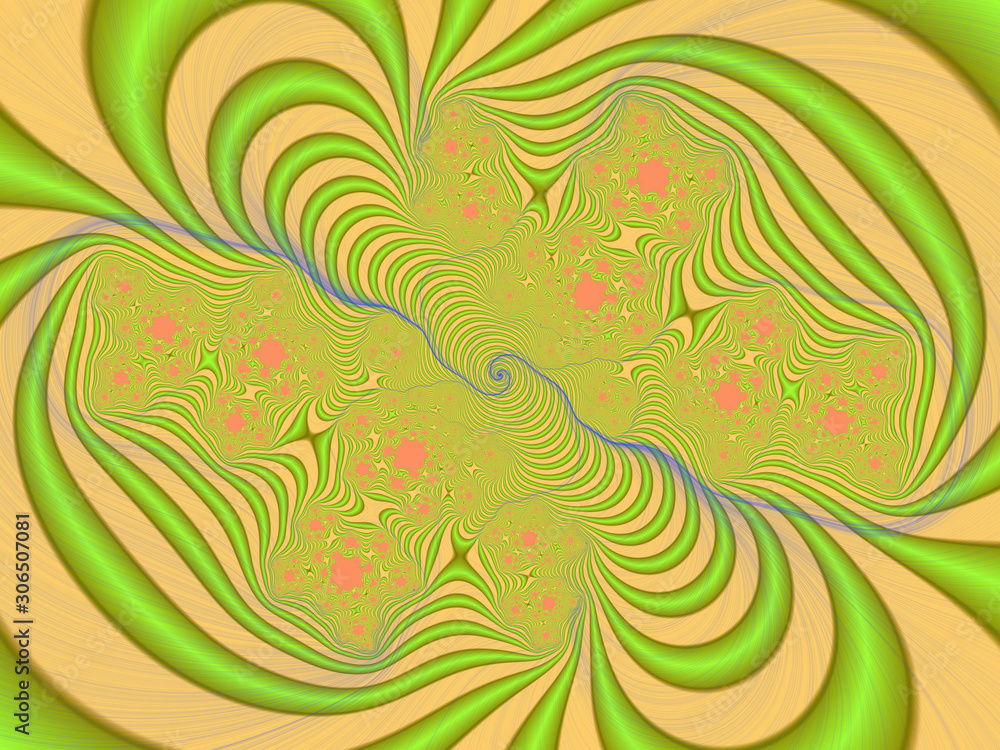 Green yellow abstract floral background