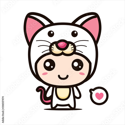 cute mouse mascot vector design