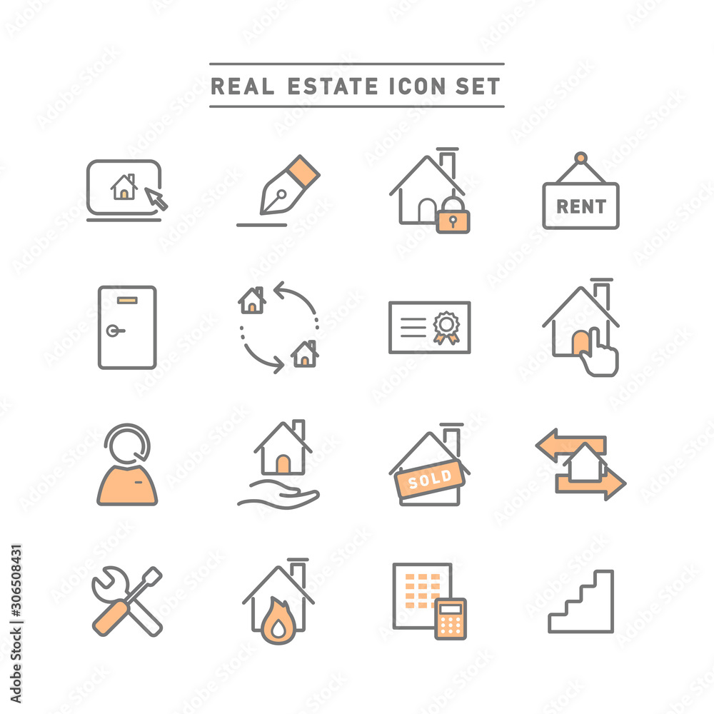 REAL ESTATE ICON SET