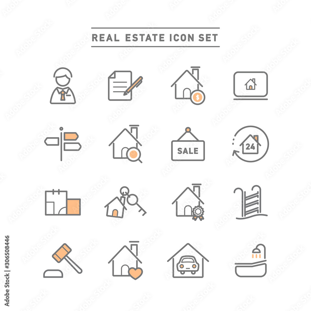 REAL ESTATE ICON SET REAL ESTATE ICON SET