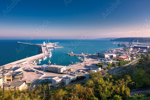  industrial and commercial port of Ortona seen from above