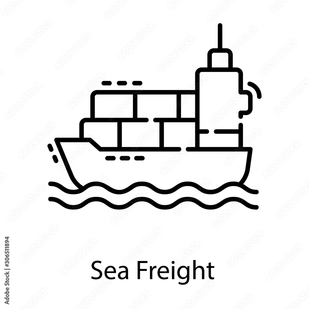 Cargo Ship Vector Cargo Ship Vector