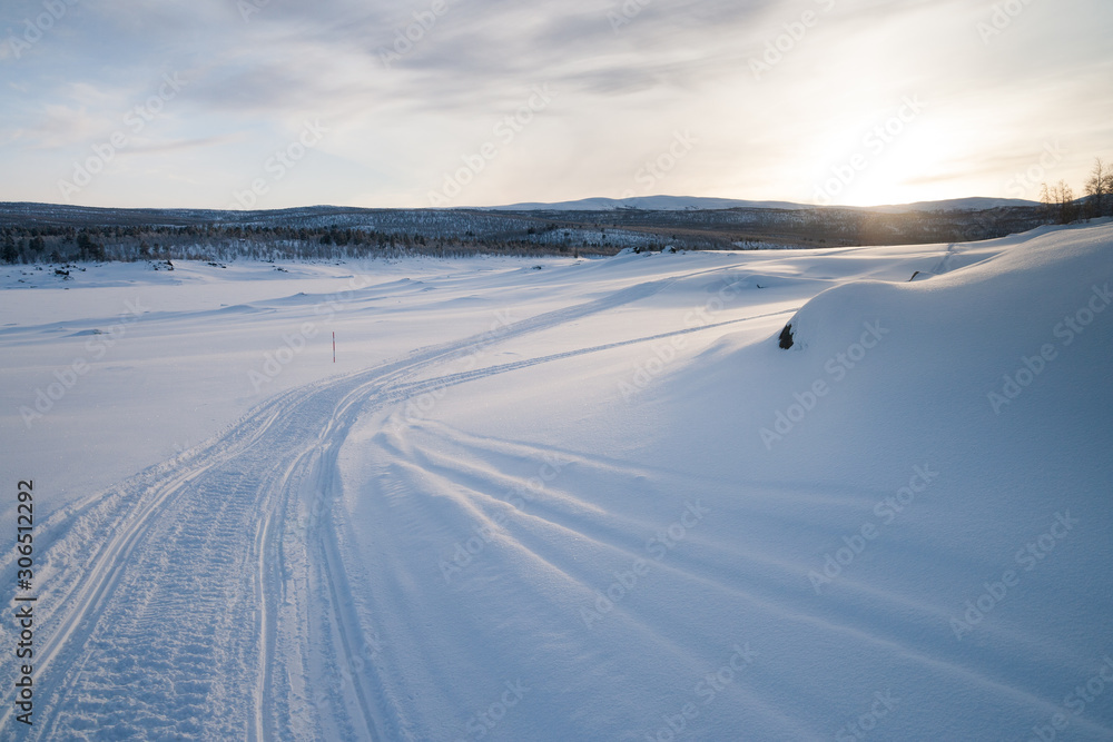 frozen lake in sweden