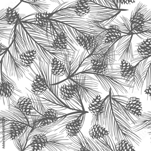 seamless pine pattern