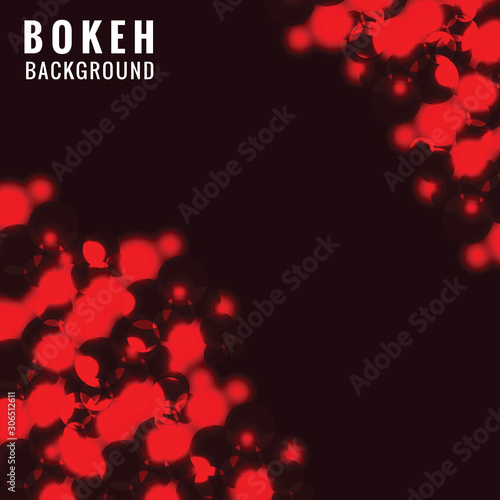 Fototapeta Naklejka Na Ścianę i Meble -  Dark Red Defocused Lights Background