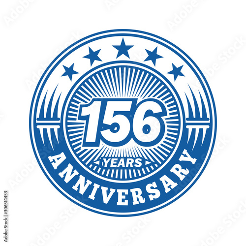 1569 years logo. One hundred fifty six years anniversary celebration logo design. Vector and illustration.