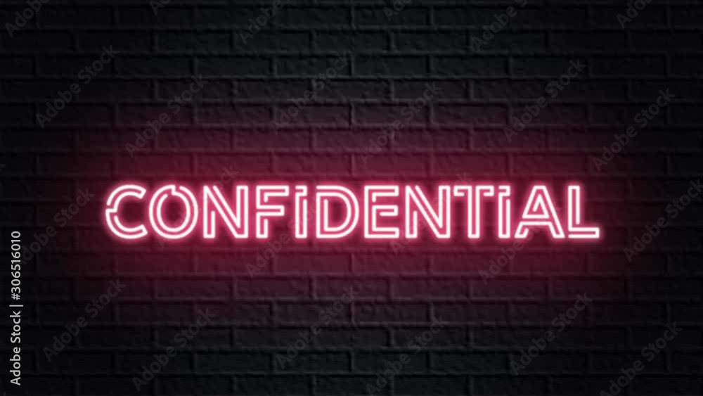 red neon video animation confidential red neon video animation confidential