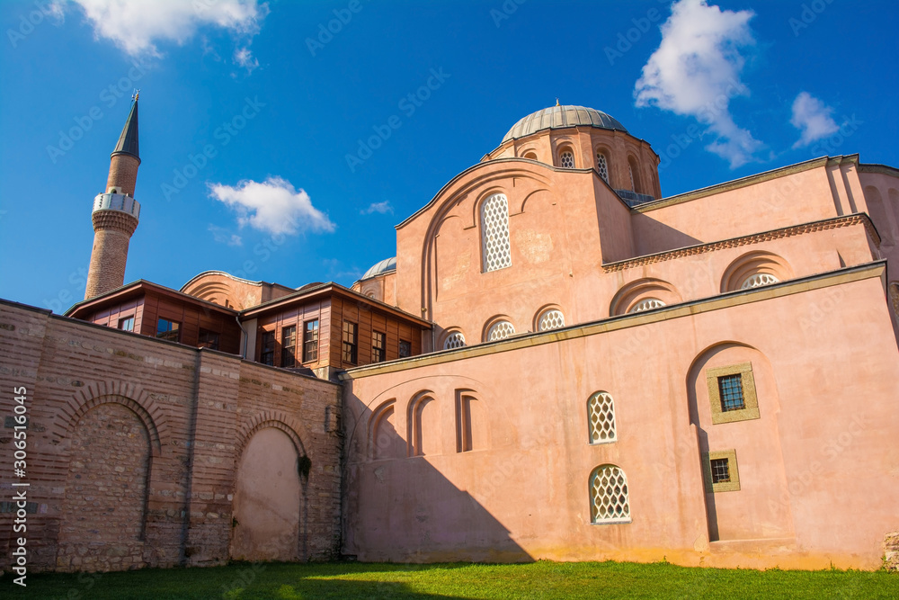Zeyrek Mosque, also known as the Monastery of the Pantocrator, in the Zeyrek district of Fatih, Istanbul, Turkey. Converted from two previous Eastern Orthodox churches and a chapel, it is the second l