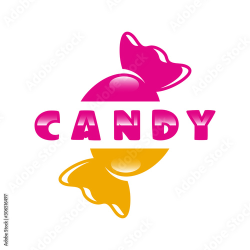 Modern sweets and candy logo. Vector illustration.