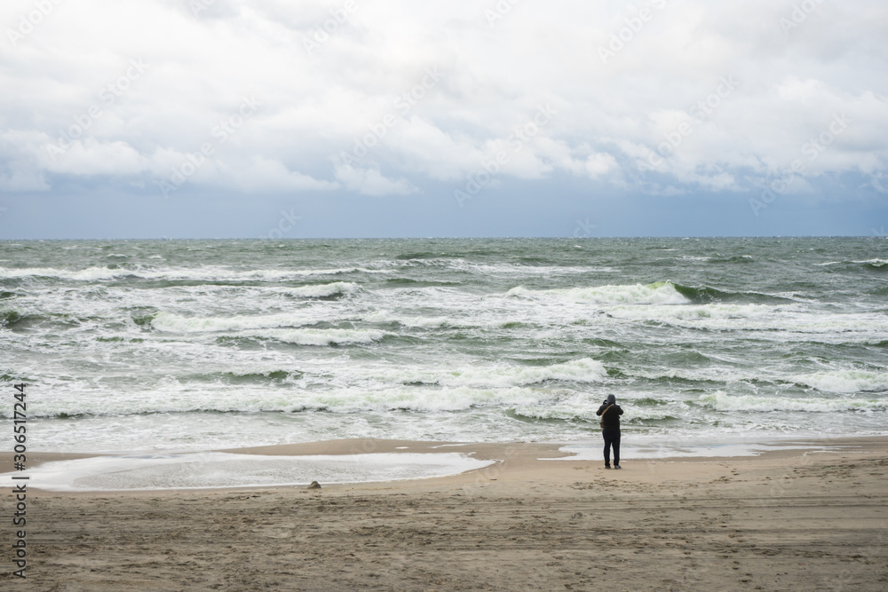 selective focus, the Baltic sea and man