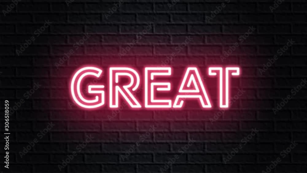 red neon video animation great red neon video animation great