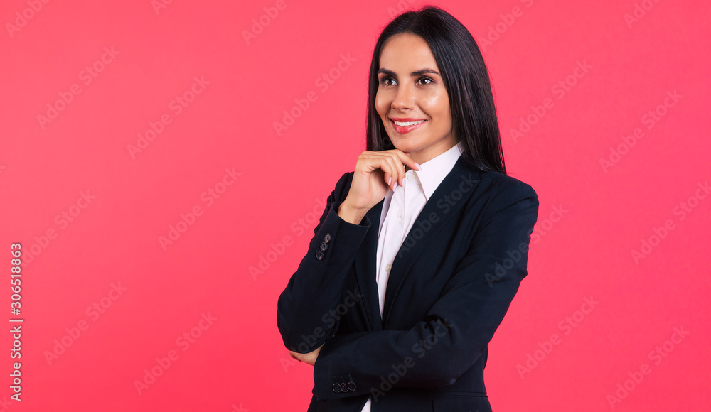 I like your idea! Smartly dressed gorgeous business woman with dark hair is holding her chin with her hand and looking straight ahead. I like your idea! Smartly dressed gorgeous business woman with dark hair is holding her chin with her hand and looking straight ahead.