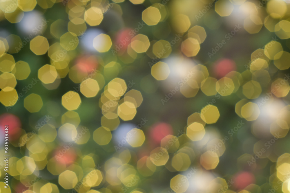 Obraz premium Abstract blurred colorful background. Christmas bokeh light.