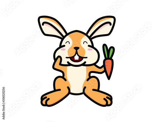 Cute and Sweet Rabit Illustration