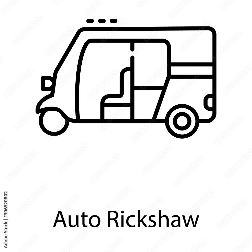 Auto Rickshaw Vector Auto Rickshaw Vector