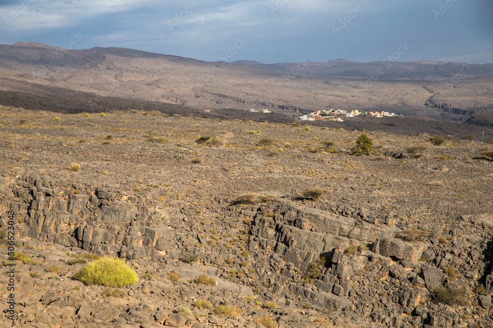 landscape in the Omani mountians