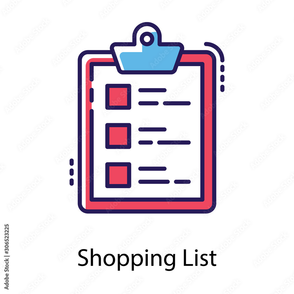 Shopping List Vector Shopping List Vector