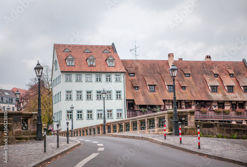 Maxbrucke bridge and architecture in Nuremberg