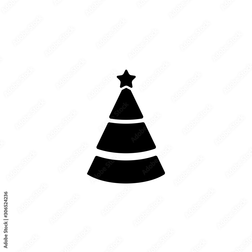 Christmas tree icon. Design template vector Christmas tree icon. Design template vector