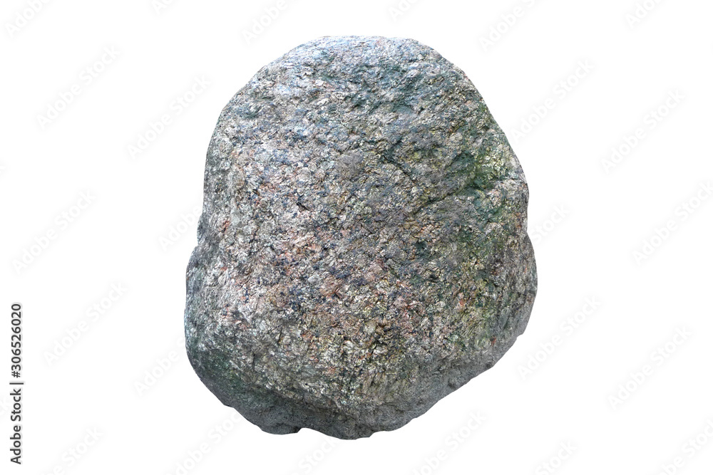 Very large grey stone isolated. Very large grey stone isolated.
