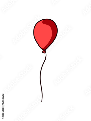 Glänzender schwebender Luftballon 