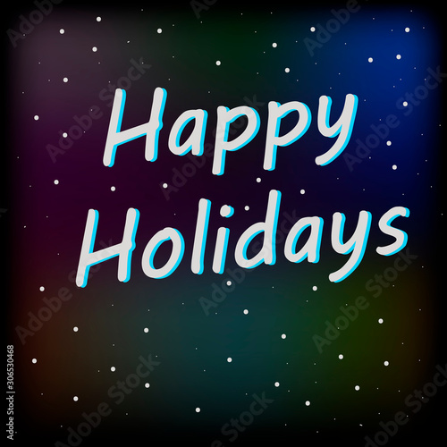greeting card with text happy holidays