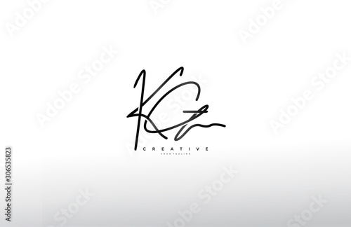 Signature Logotype Letter KG Monogram