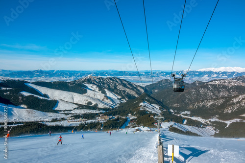 Ski Resort and Blue Sky