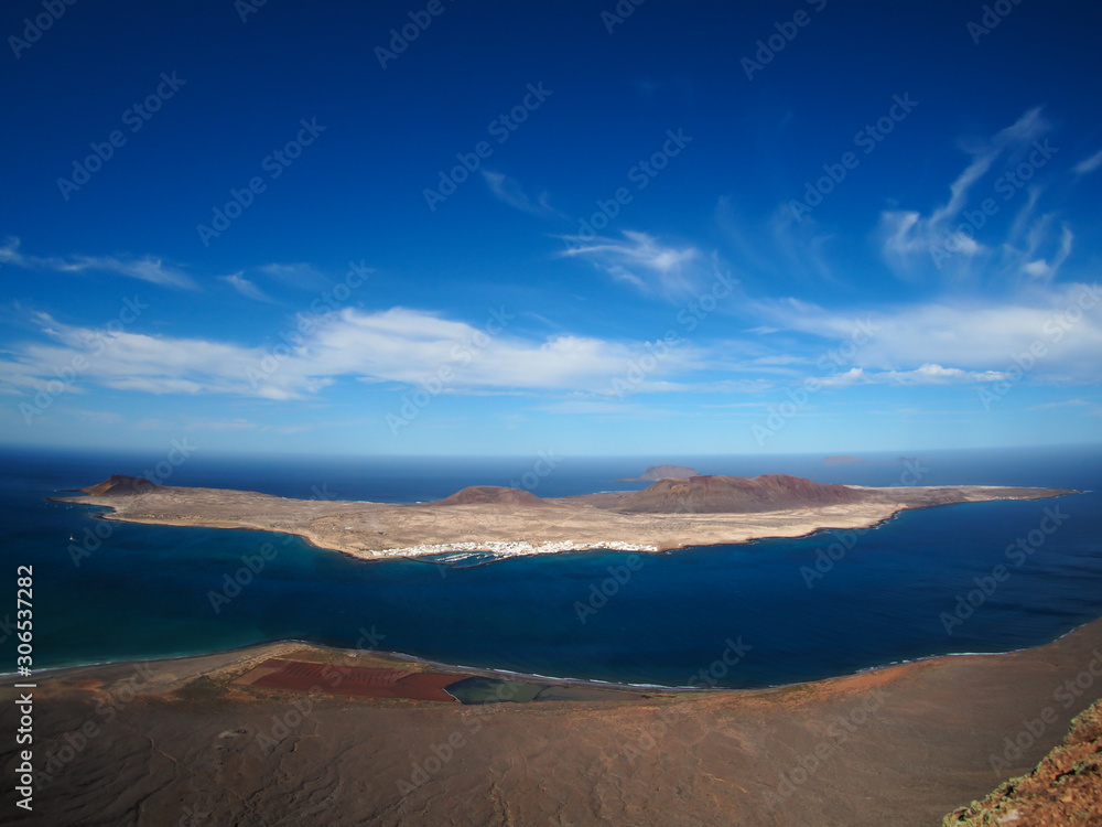 La Graciosa island off the coast of Lanzarote, Canary islands travel