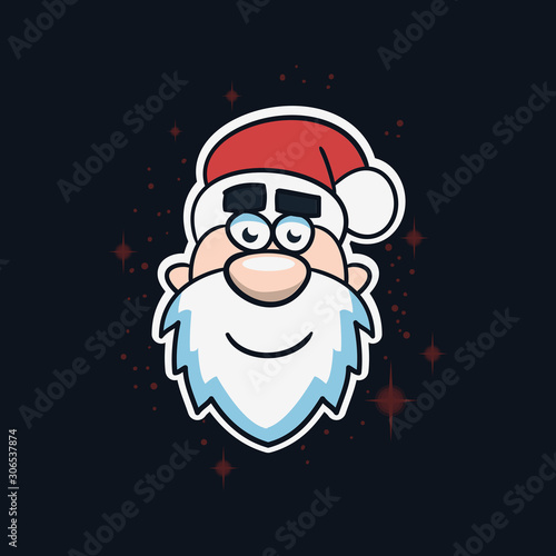 Merry Christmas And Happy New Year Vector Design Santa Claus Illustration.