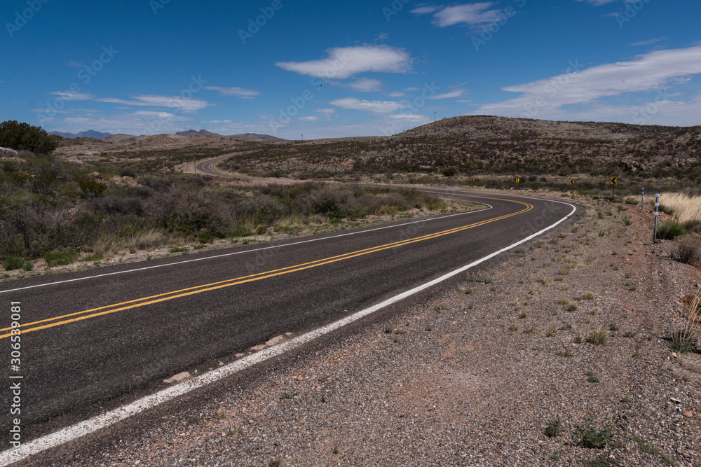 New Mexico Highway 27 scenic view.