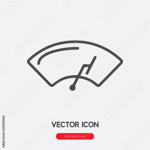 windscreen icon vector. Linear style sign for mobile concept and web design. windshield symbol illustration. Pixel vector graphics - Vector.	