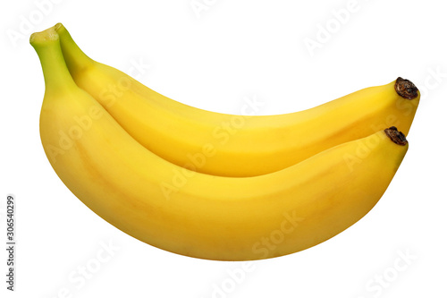 yellow bananas isolated on white background