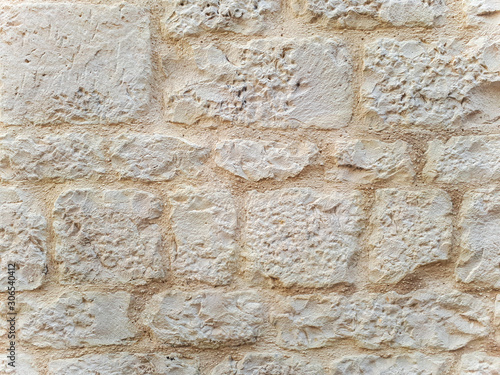 Texture of stone walls of a castle in Croatia