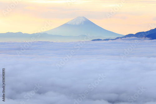 高ボッチ高原の朝 雲海と富士山 © taroq