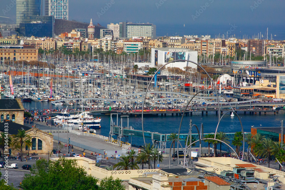 Sea port Olympic in Barcelona