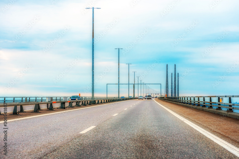 Øresund Bridge between Sweden and Denmark