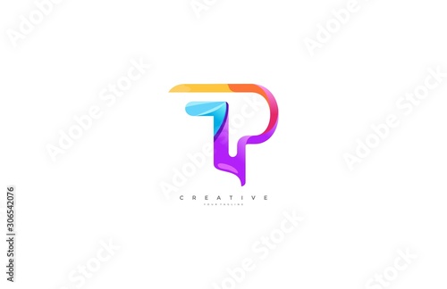 Creative Colorful Letter P Logo Design