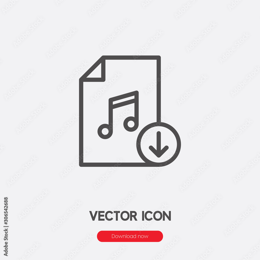Download file icon vector. Linear style sign for mobile concept and web design. Download file symbol illustration. Pixel vector graphics - Vector. Download file icon vector. Linear style sign for mobile concept and web design. Download file symbol illustration. Pixel vector graphics - Vector.
