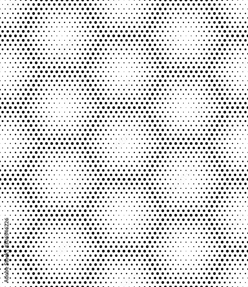 Vector geometric seamless pattern. Modern geometric background. Grid with hexagonal cells made of dots.