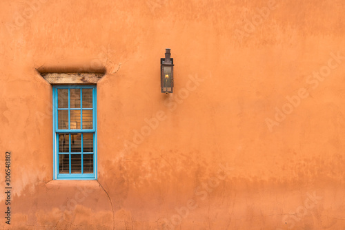 Canvas Print Old Southwestern Adobe Wall and Window