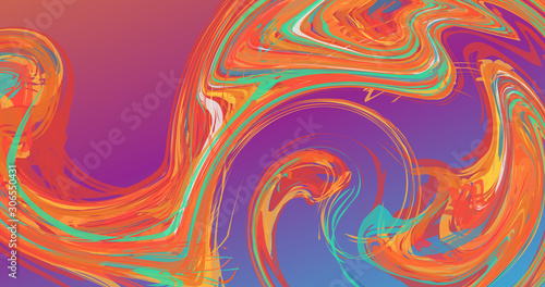 Abstract painting, stream flow, new born, vector watercolor banner
