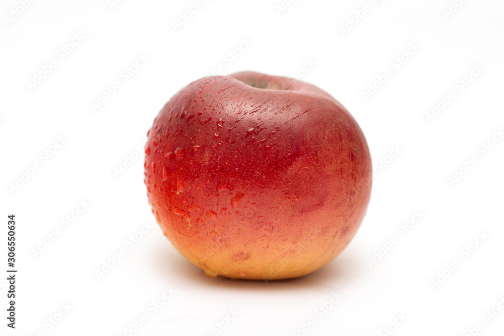 Red apple, close-up, isolated on a white background. Red apple, close-up, isolated on a white background.