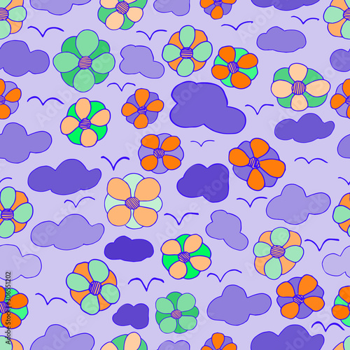 Seamless vector floral pattern