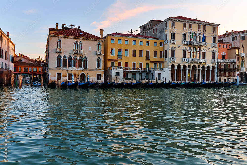 palaces along the grand canal in venice