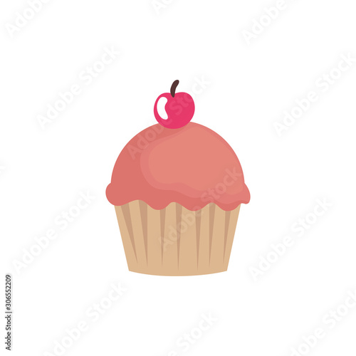 Cupcake design  Muffin dessert sweet bakery sugar pastry and food theme Vector illustration